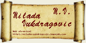 Milada Vukdragović vizit kartica